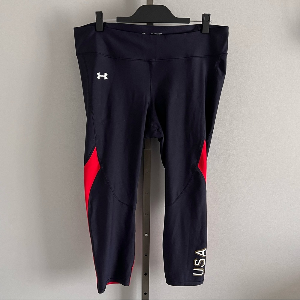 Under Armour Navy and Red Leggings